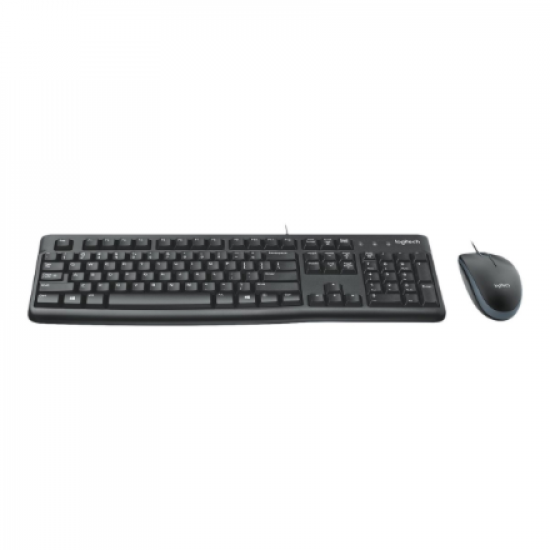 Logitech | Desktop MK120 | Wired keyboard | USB | Mouse included | US | Black