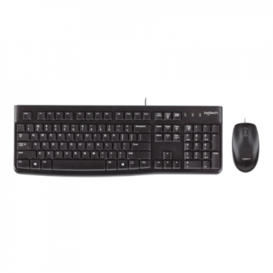 Logitech | Desktop MK120 | Wired keyboard | USB | Mouse included | US | Black