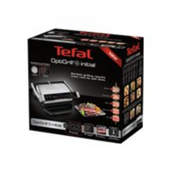 TEFAL | OptiGrill Initial | GC706D | Contact grill | 2000 W | Black/Stainless steel