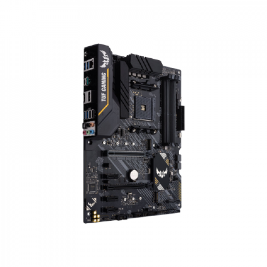 Asus | TUF GAMING B450-PLUS II | Processor family AMD | Processor socket AM4 | DDR4 | Memory slots 4 | Number of SATA connectors 6 x SATA-600 (RAID) | Chipset AMD B | ATX
