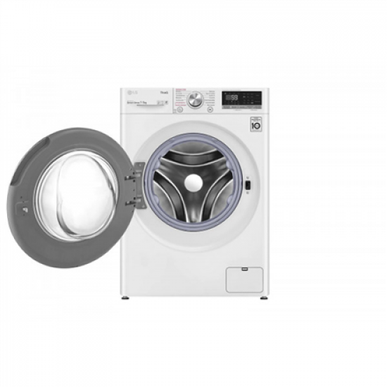 LG | Washing Machine With Dryer | F2DV5S7S1E | Energy efficiency class D | Front loading | Washing capacity 7 kg | 1200 RPM | Depth 46 cm | Width 60 cm | Display | LED | Drying system | Drying capacity 5 kg | Steam function | Direct drive | Wi-Fi | White