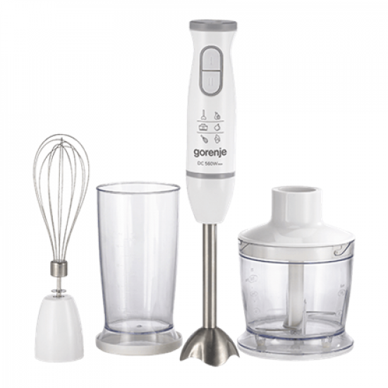 Gorenje | Blender | HBC564QW | Hand Blender | 560 W | Number of speeds Variable | Chopper | White