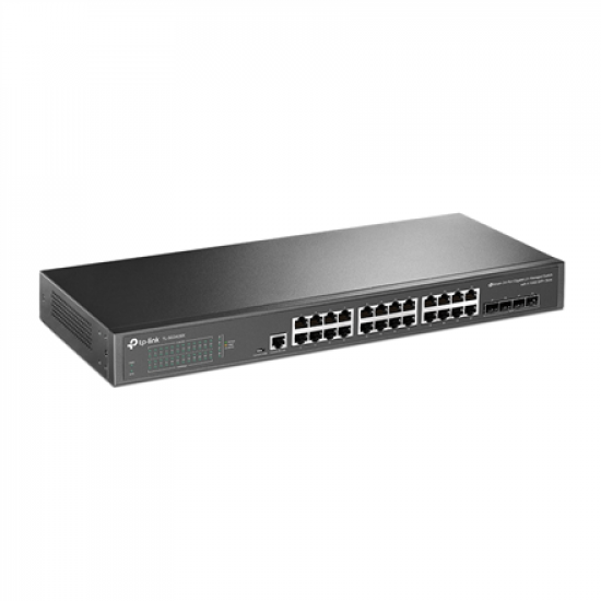 TP-LINK | 24-Port 10/100/1000Mbps Desktop Network Switch | SG3428X | Managed L2+ | Rackmountable | SFP+ ports quantity 4 | Power supply type External