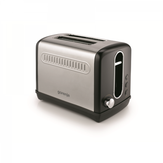 Gorenje | Toaster | T1100CLBK | Power 1100 W | Number of slots 2 | Housing material Plastic/Metal | Black