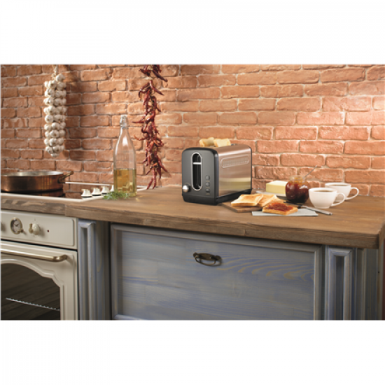 Gorenje | Toaster | T1100CLBK | Power 1100 W | Number of slots 2 | Housing material Plastic/Metal | Black