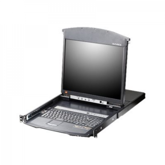 Aten | 1-Local/Remote Share Access 8-Port Multi-Interface Cat 5 Dual Rail LCD KVM over IP switch | KL1508AIN