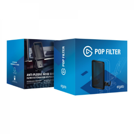 Elgato | Pop Filter for Wave Series | 10MAD9901 | Maximum audio transparency; Easy setup; Custom built; Dual-layer steel mesh for optimum air current diffusion