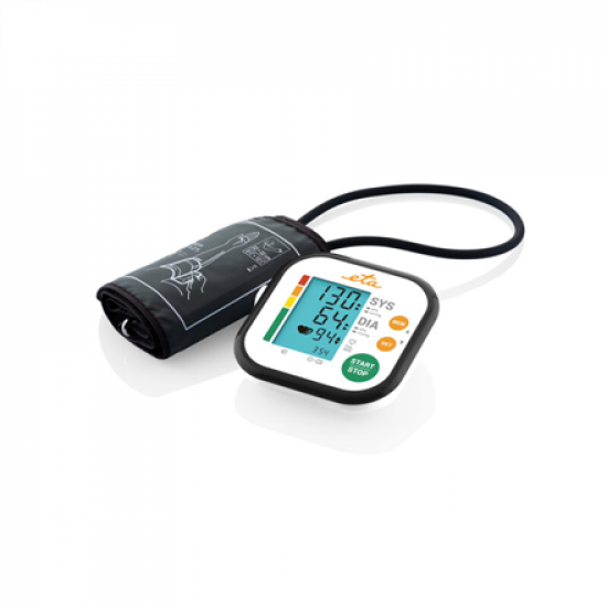 ETA | Upper Arm Blood Pressure Monitor | ETA229790000 | Memory function | Number of users 2 user(s) | 4 | Suitable for home use. Measurement of systolic and diastolic pressure, pulse. Oscillometric measurement method. Display of measured values ​​on LCD. 