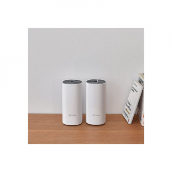 C1200 Whole Home Mesh Wi-Fi System | Deco E4 (2-pack) | 802.11ac | 867+300 Mbit/s | 10/100 Mbit/s | Ethernet LAN (RJ-45) ports 2 | Mesh Support Yes | MU-MiMO Yes | No mobile broadband | Antenna type 2xInternal
