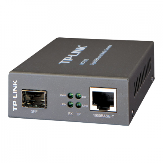 TP-LINK | Gigabit Ethernet Media Converter | MC220L | Gigabit SFP port | 10/100/1000M RJ45 port (Auto MDI/MDIX)