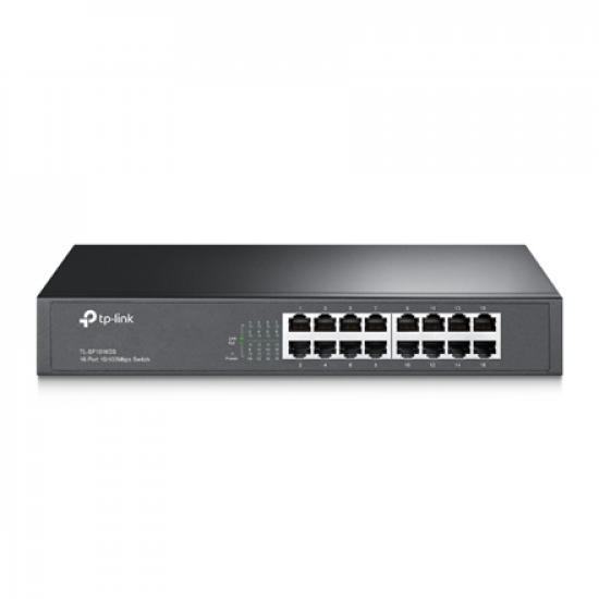 TP-LINK | Switch | TL-SF1016DS | Unmanaged | Desktop/Rackmountable | 10/100 Mbps (RJ-45) ports quantity 16 | Power supply type External