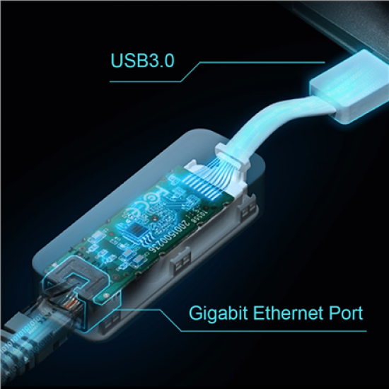 TP-LINK | UE300 USB 3.0 to Gigabit Ethernet Network Adapter | 1 10/100/1000 Mbit/s