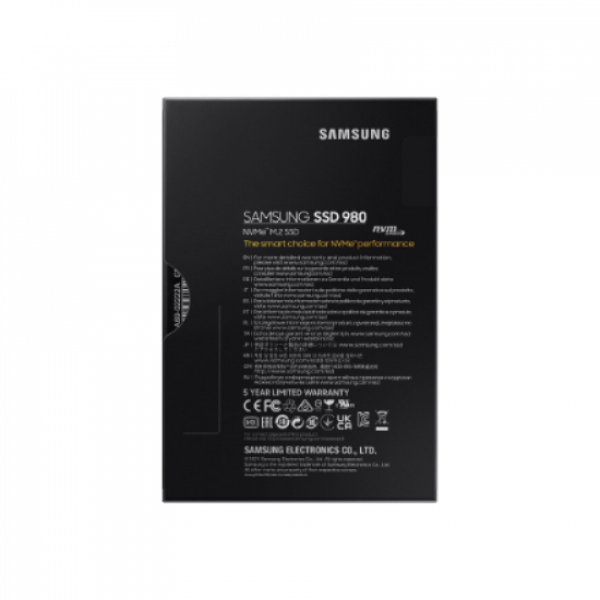 Samsung | V-NAND SSD | 980 | 500 GB | SSD form factor M.2 2280 | Solid-state drive interface M.2 NVME | Read speed 3500 MB/s | Write speed 3000 MB/s