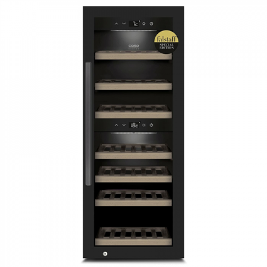 Caso | Smart Wine Cooler | WineExclusive 38 | Energy efficiency class G | Showcase | Free standing | Bottles capacity 38 bottles | Cooling type Compressor technology | Black