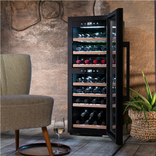 Caso | Smart Wine Cooler | WineExclusive 38 | Energy efficiency class G | Showcase | Free standing | Bottles capacity 38 bottles | Cooling type Compressor technology | Black