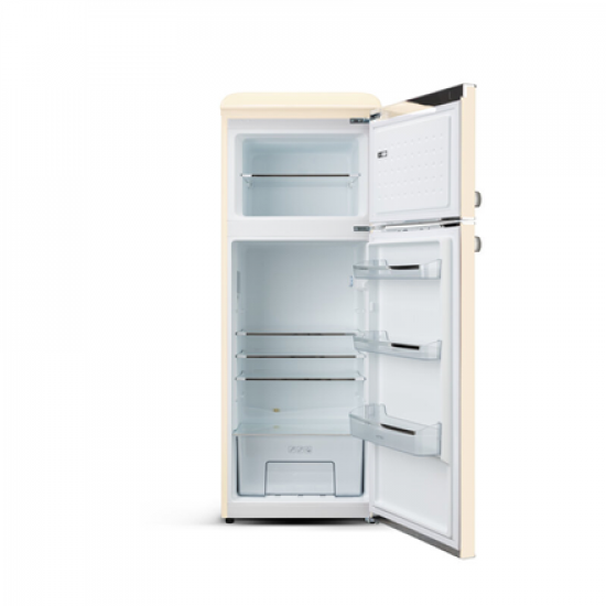 ETA | Refrigerator | ETA253390040E Storio retro | Energy efficiency class E | Free standing | Double Door | Height 148.2 cm | Fridge net capacity 170 L | Freezer net capacity 45 L | 44 dB | Beige