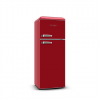 ETA | Refrigerator | ETA253490030E Storio retro | Energy efficiency class E | Free standing | Double Door | Height 148.2 cm | Fridge net capacity  170 L | Freezer net capacity 45 L | 44 dB | Red