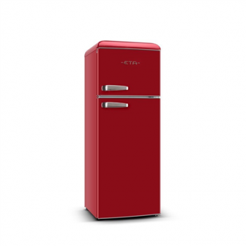 ETA | Refrigerator | ETA253490030E Storio retro | Energy efficiency class E | Free standing | Double Door | Height 148.2 cm | Fridge net capacity  170 L | Freezer net capacity 45 L | 44 dB | Red