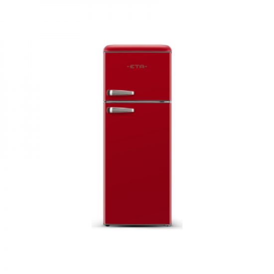 ETA | Refrigerator | ETA253490030E Storio retro | Energy efficiency class E | Free standing | Double Door | Height 148.2 cm | Fridge net capacity  170 L | Freezer net capacity 45 L | 44 dB | Red