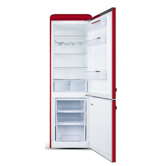 ETA | Refrigerator | ETA253190030E Storio retro | Energy efficiency class E | Free standing | Combi | Height 192 cm | Fridge net capacity 216 L | Freezer net capacity 84 L | 41 dB | Red