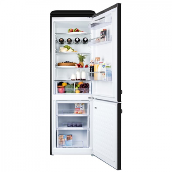 ETA | Refrigerator | ETA253290020E Storio retro | Energy efficiency class E | Free standing | Combi | Height 192 cm | Fridge net capacity 216 L | Freezer net capacity 84 L | 41 dB | Black