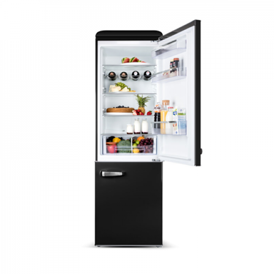 ETA | Refrigerator | ETA253290020E Storio retro | Energy efficiency class E | Free standing | Combi | Height 192 cm | Fridge net capacity 216 L | Freezer net capacity 84 L | 41 dB | Black