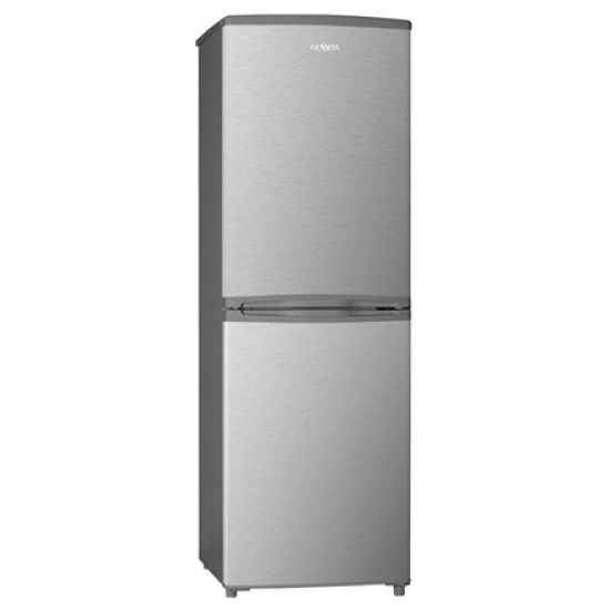 Goddess | Refrigerator | GODRCE0142GX9E | Energy efficiency class E | Free standing | Combi | Height 142.2 cm | Fridge net capacity 121 L | Freezer net capacity 52 L | 40 dB | Stainless steel