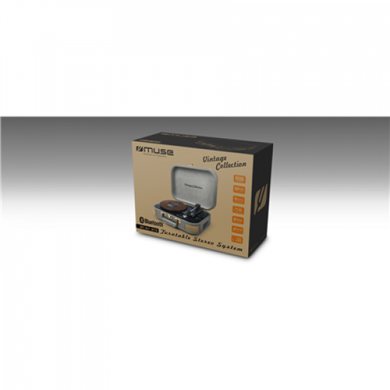 Muse | Turntable Stereo System | MT-201 BTG | Grey | USB port | AUX in