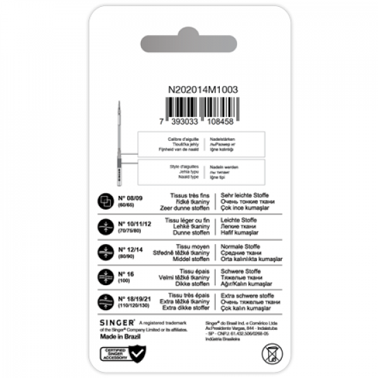 Singer | Needle, 2020 SZ14 BLST W/10