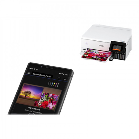 Epson Wireless Photo Printer | EcoTank L8160 | Inkjet | Colour | Inkjet Multifunctional Printer | A4 | Wi-Fi | Grey