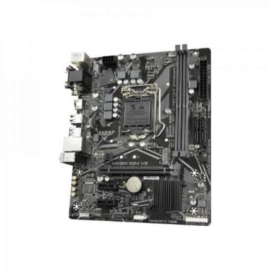Gigabyte | H410M S2H V2 1.0 M/B | Processor family Intel | Processor socket LGA1200 | DDR4 DIMM | Memory slots 2 | Supported hard disk drive interfaces SATA, M.2 | Number of SATA connectors 4 | Chipset Intel H | Micro ATX