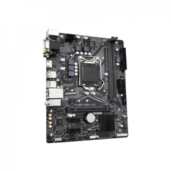 Gigabyte | H410M S2H V2 1.0 M/B | Processor family Intel | Processor socket LGA1200 | DDR4 DIMM | Memory slots 2 | Supported hard disk drive interfaces SATA, M.2 | Number of SATA connectors 4 | Chipset Intel H | Micro ATX