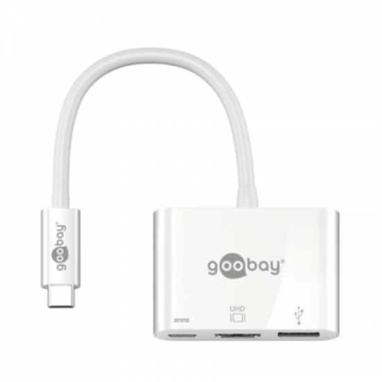 Goobay | USB-C to HDMI/USB-C/USB-A 3.0 Multiport Adapter | White