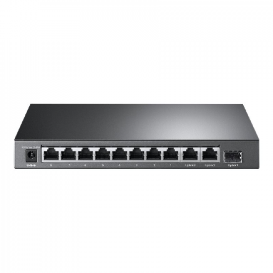 TP-LINK | 8-Port 10/100Mbps + 3-Port Gigabit Desktop Switch with 8-Port PoE+ | LS1008 | Unmanaged | Desktop | Power supply type External