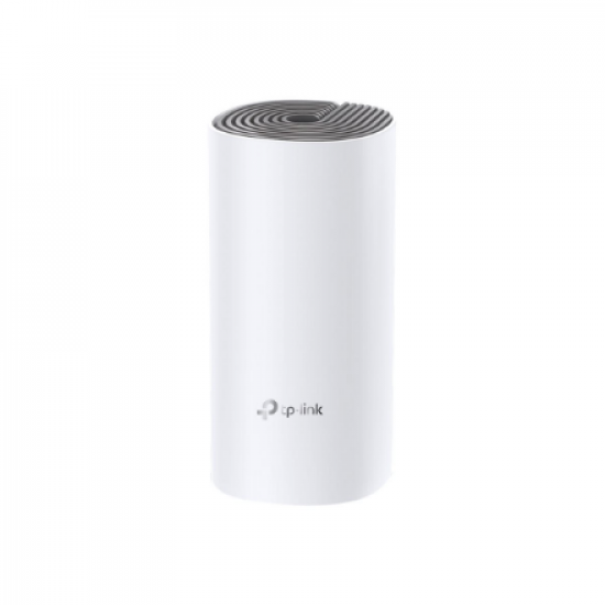 Whole Home Mesh Wi-Fi System | Deco E4 (1-pack) | 802.11ac | 867+300 Mbit/s | 10/100 Mbit/s | Ethernet LAN (RJ-45) ports 2 | Mesh Support Yes | MU-MiMO Yes | No mobile broadband | Antenna type 2xInternal