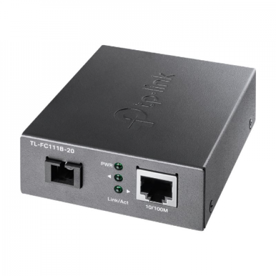 TP-LINK | 10/100 Mbps WDM Media Converter | TL-FC111B-20 | 1 x SC Fiber Port | 10/100 Mbps RJ45 Port