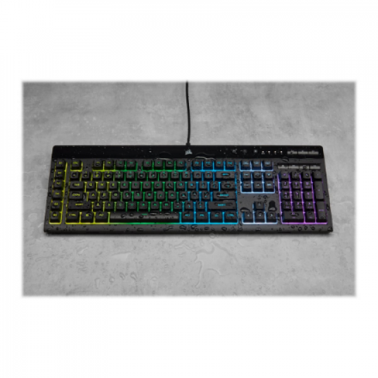 Corsair | Rubber Dome | Gaming Keyboard | K55 RGB PRO | Gaming keyboard | Wired | RGB LED light | US | Black
