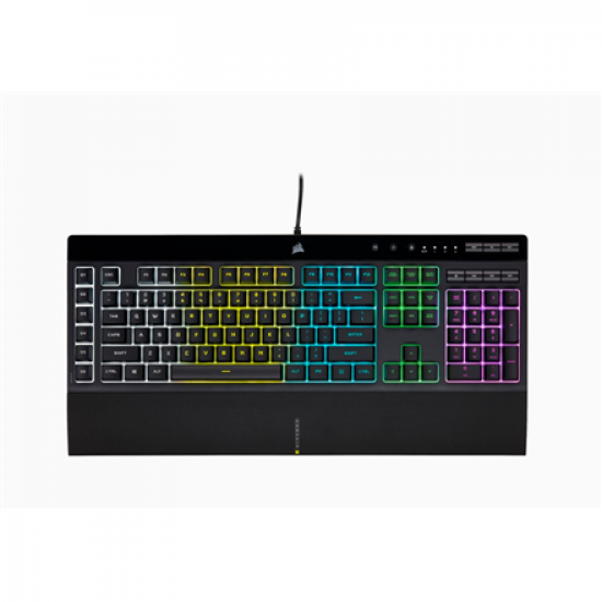 Corsair | Rubber Dome | Gaming Keyboard | K55 RGB PRO | Gaming keyboard | Wired | RGB LED light | US | Black