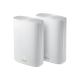 ZenWiFi AX Hybrid (XP4) (2pk White) | 802.11ax | 574+1201 Mbit/s | Ethernet LAN (RJ-45) ports 2 | Mesh Support Yes | MU-MiMO Yes | 1 x USB 3.0