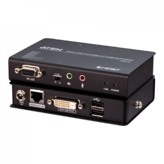 Aten | CE611 Mini USB DVI HDBaseT KVM Extender, 1920 x 1200@100m