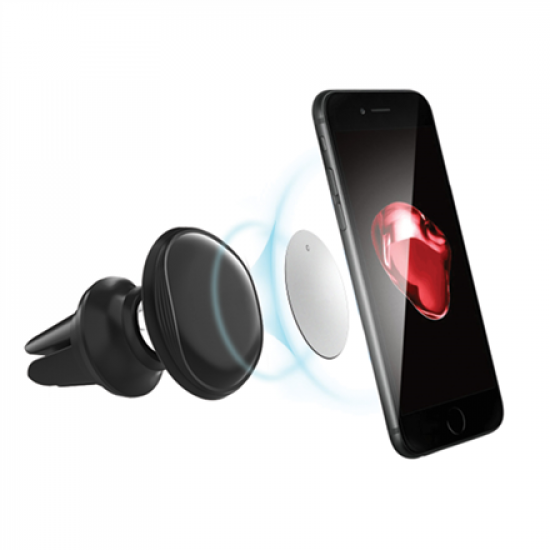 ColorWay | Magnetic Car Holder For Smartphone | Air Vent-4 | Adjustable | Magnetic | Black | Car air duct deflector mount. The non-slip surface of the holder pads will protect the dashboard from damage and scratches and prevent the possibility of slipping