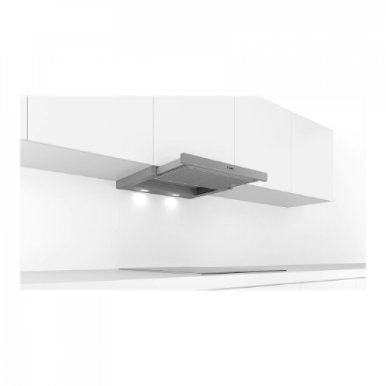 Bosch | Hood Serie 4 | DFL064A52 | Telescopic | Energy efficiency class A | Width 60 cm | 270 m³/h | Push Buttons | LED | Silver