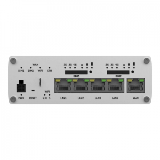 Dual LTE Cat 6 Router | RUTX12 | 802.11ac | 867 Mbit/s | 10/100/1000 Mbit/s | Ethernet LAN (RJ-45) ports 4 | Mesh Support No | MU-MiMO Yes | 4G | Antenna type 4xSMA for LTE, 2xRP-SMA for WiFi, 1xRP-SMA for Bluetooth, 1xSMA for GNNS | 1 x USB A