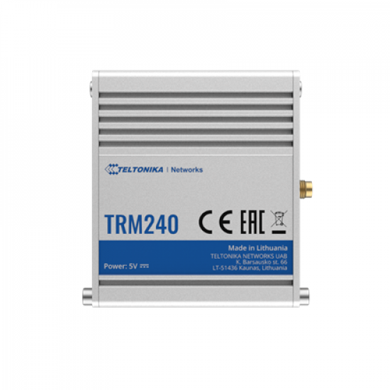 LTE Modem | TRM240 | No Wi-Fi | Mesh Support No | MU-MiMO No | 2G/3G | Antenna type 1xSMA for LTE | 1 x microUSB