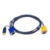 Aten | 1.8M USB KVM Cable with 3 in 1 SPHD and built-in PS/2 to USB converter | 2L-5202UP