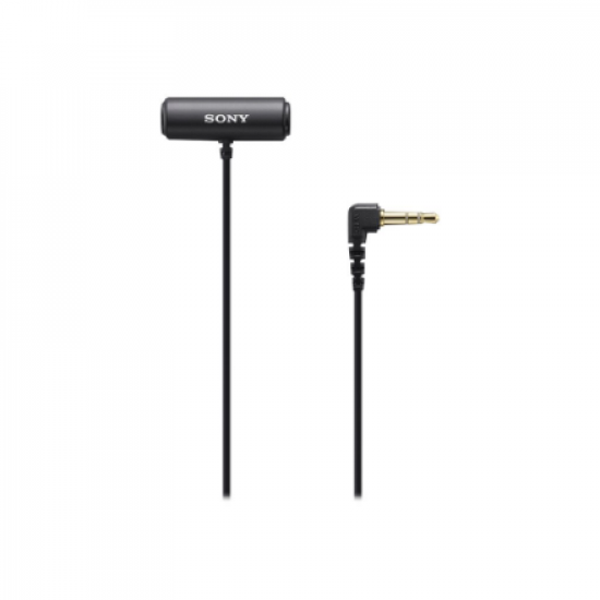 Sony | Compact Stereo Lavalier Microphone | ECM-LV1 | The ECM-LV1 is equipped with miniature omnidirectional mic capsules that capture clear, high-quality sound from any direction; Compact and inconspicuous, it can be connected to various devices via 0.14