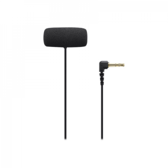 Sony | Compact Stereo Lavalier Microphone | ECM-LV1 | The ECM-LV1 is equipped with miniature omnidirectional mic capsules that capture clear, high-quality sound from any direction; Compact and inconspicuous, it can be connected to various devices via 0.14