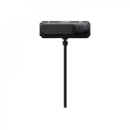 Sony | Compact Stereo Lavalier Microphone | ECM-LV1 | The ECM-LV1 is equipped with miniature omnidirectional mic capsules that capture clear, high-quality sound from any direction; Compact and inconspicuous, it can be connected to various devices via 0.14
