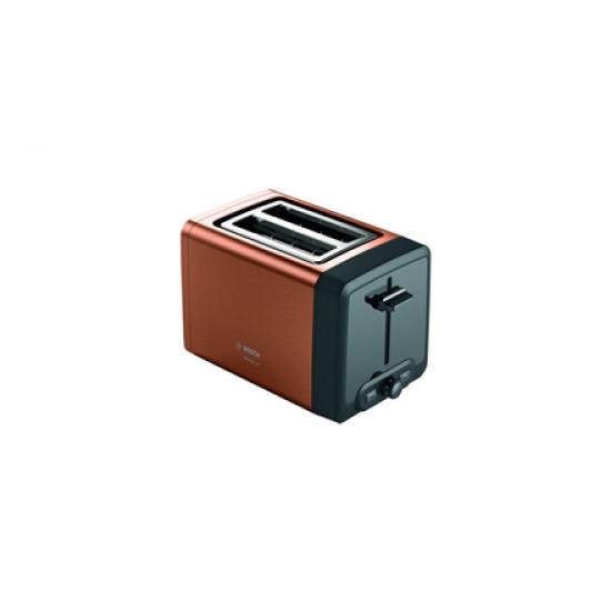 Bosch | DesignLine Toaster | TAT4P429 | Power 970 W | Number of slots 2 | Housing material Stainless Steel | Copper/Black