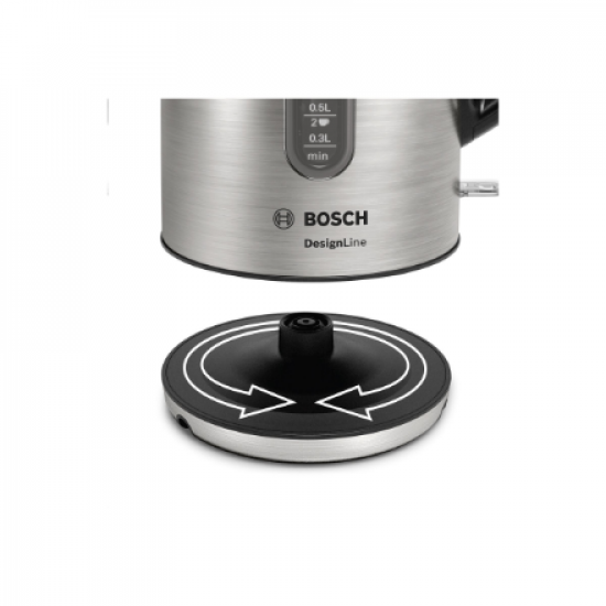 Bosch | Kettle | DesignLine TWK4P440 | Electric | 2400 W | 1.7 L | Stainless steel | 360° rotational base | Stainless steel/Black